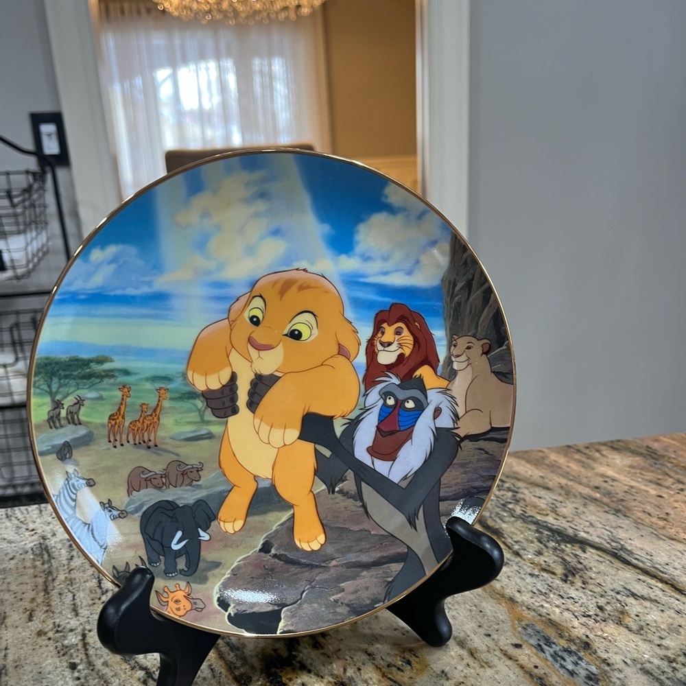 Lion king collectible plate limited edition